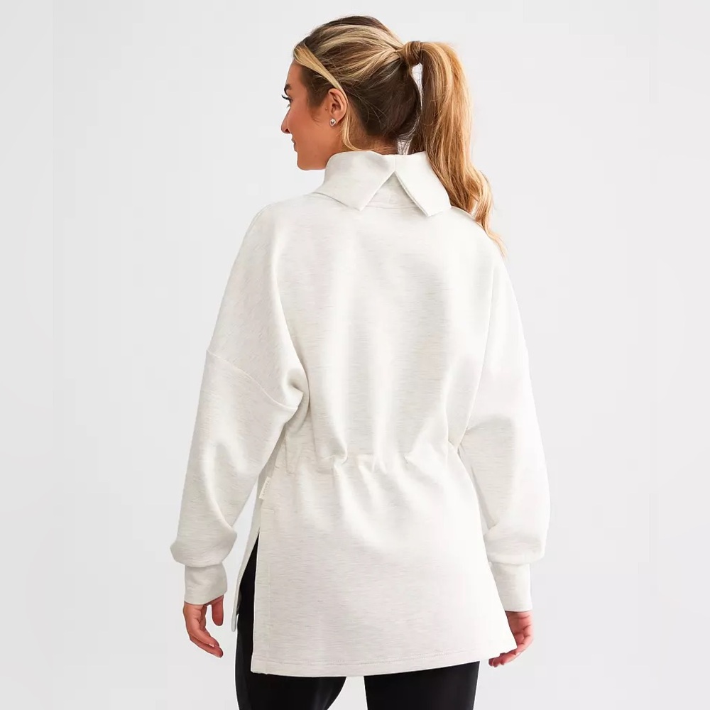 Varley Freya sweatshirt in ivory marl - Picture 8 of 8